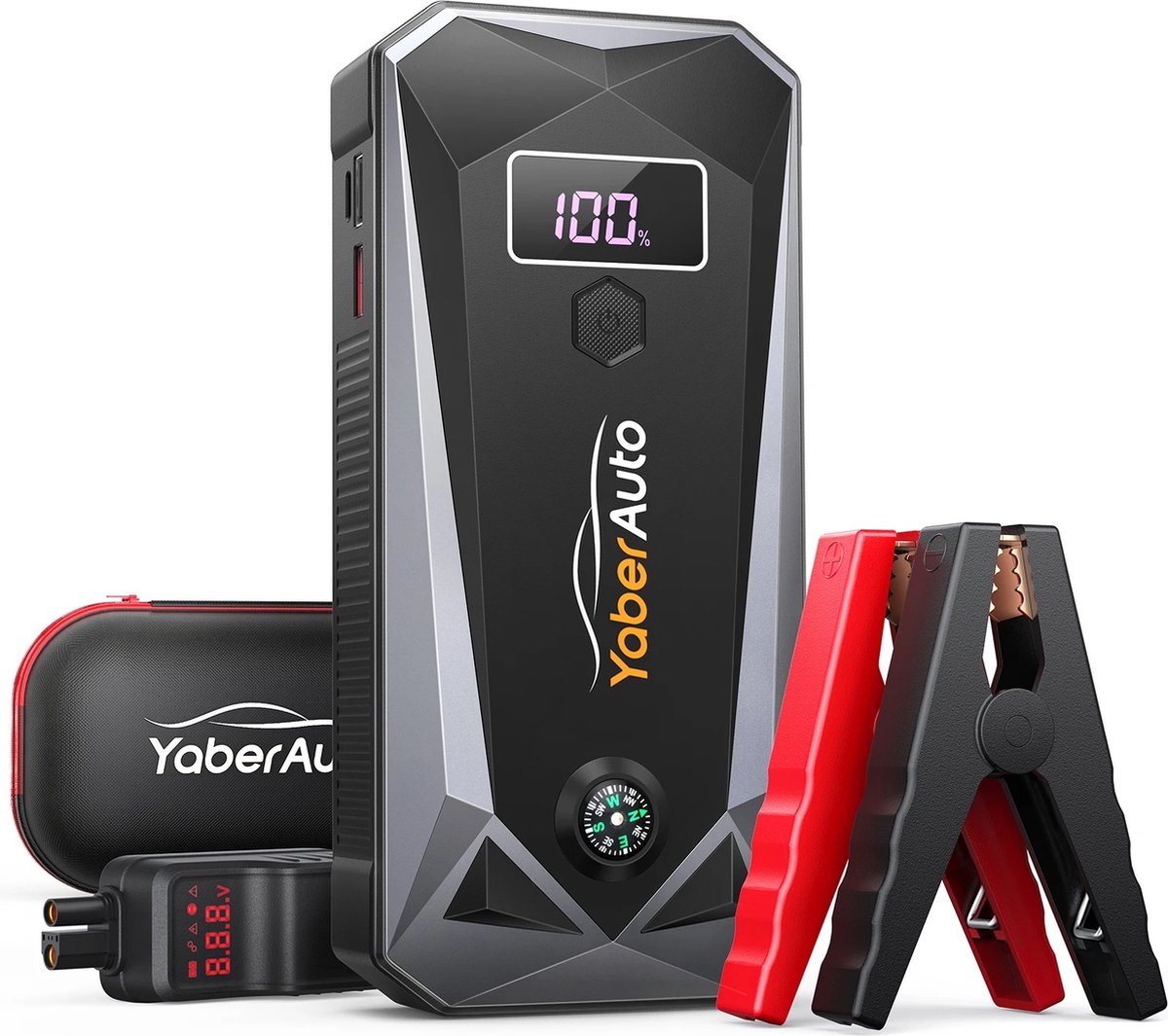 De Jumpstarter 26800mAh 4000A 12V Accubooster met Zaklamp in één oogopslag