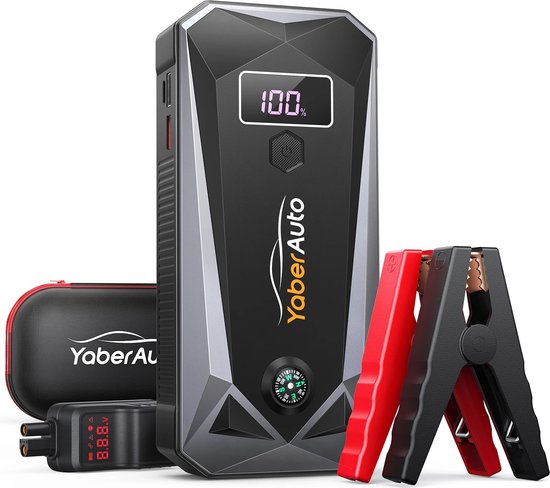Krachtige 4-in-1 Jumpstarter: 26800mAh en 4000A voor betrouwbare starts