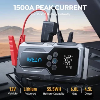 Jumpstarter 4-in-1 Powerbank 55.5WH Met Noodlicht Draadloos
