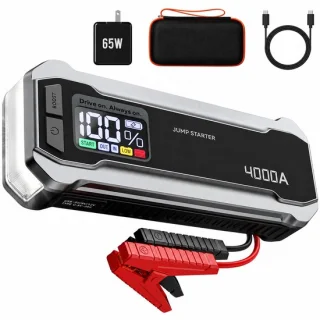 Jumpstarter 4000A 12V – 24000mAh accustarter – 65W snelladen – IP64 – voor 10L benzine en diesel