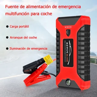 Jumpstarter Auto 12V Draagbaar Rood/Zwart