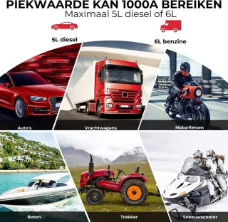 Jumpstarter Auto - Acculader - Rood