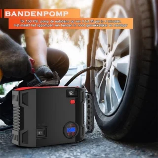 Jumpstarter Auto met Compressor en Powerbank