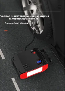Jumpstarter Auto met Compressor en Powerbank
