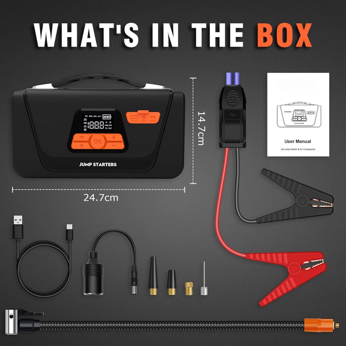 Wat vinden we goed aan de Jumpstarter Auto Powerbank Met Compressor