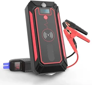 Compleet noodpakket voor onderweg: krachtige jumpstarter met compressor en powerbank