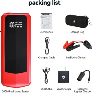 Jumpstarter Autoaccu-oplader 12V Startkabel