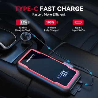 Jumpstarter Autoaccu-oplader 12V Startkabel