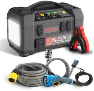 Jumpstarter AW401 met luchtcompressor en waterpomp 12 V