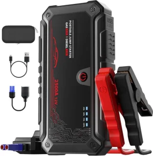 Jumpstarter Draagbare Auto Starthulp 2500A 20800mAh