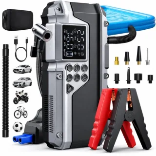 Jumpstarter met compressor 15000A