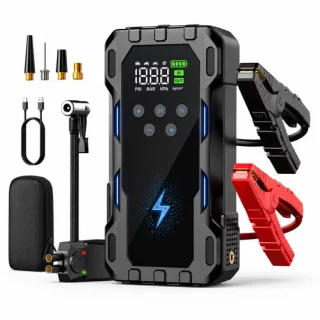 Jumpstarter met compressor 8000a