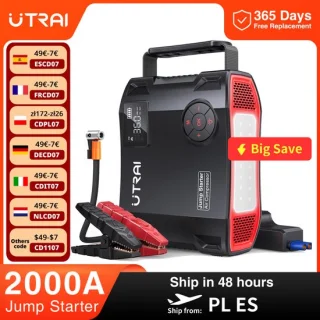 Jumpstarter met luchtcompressor - 2000A - 16000mAh powerbank