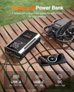 Jumpstarter met luchtcompressor