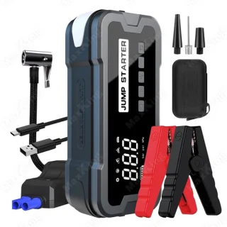 Jumpstarter met luchtcompressor voor auto, motor en boot review