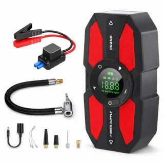 Jumpstarter met luchtcompressor