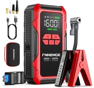 Jumpstarter powerbank – 12 volt 26800 mAh – met luchtcompressor 160 PSI – ledverlichting – voor auto en motor