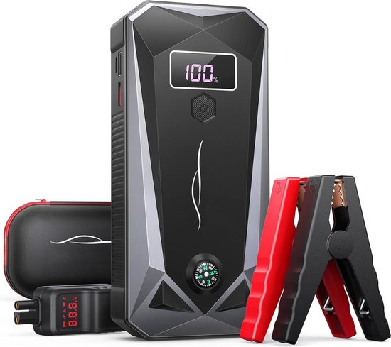 Powerhouse onderweg: betrouwbare 26800mAh jumpstarter met LCD en LED