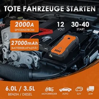 Jumpstarter Powerbank Auto Starthulp