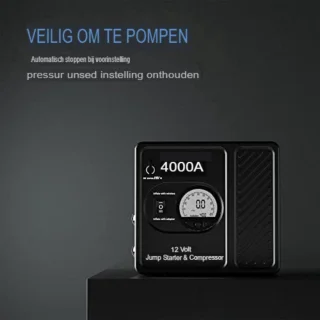 Jumpstarter powerbank met compressor