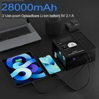 Jumpstarter powerbank met compressor