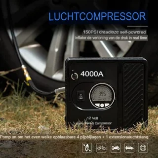 Jumpstarter powerbank met compressor