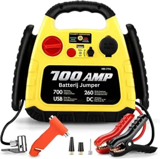 Jumpstarter Powerbank met Compressor