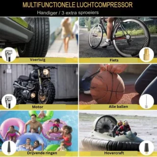 Jumpstarter Powerbank met Compressor