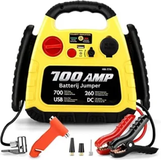 Jumpstarter Powerbank met Compressor