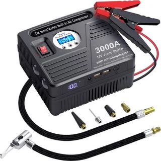 Jumpstarter Powerbank Met Compressor Voor Auto