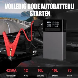 Jumpstarter Powerbank Met Compressor Voor Auto