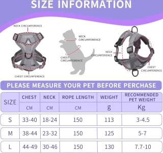 Kat tuig en riem set verstelbaar 150 cm