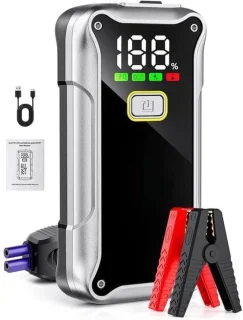 Klarven Jumpstarter voor auto zwart - 12V starthulp