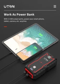 KTN® Jumpstarter 2000A 22000mAh Auto Startkabel Met Powerbank