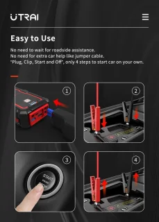 KTN® Jumpstarter 2000A 22000mAh Auto Startkabel Met Powerbank