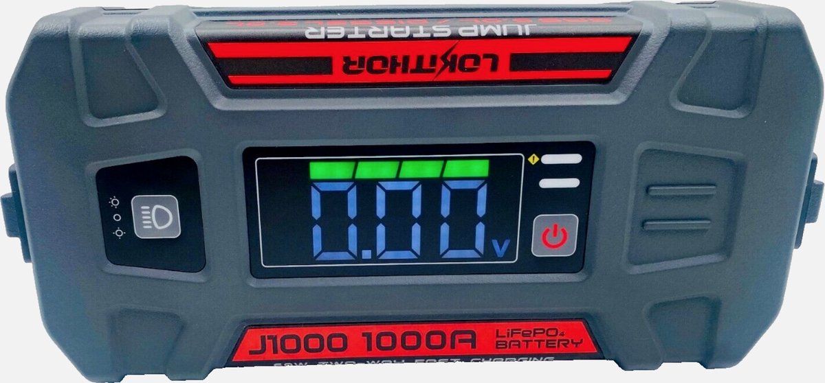 Wat vinden we goed aan de Lokithor Jumpstarter J1000 12V Autostarter Powerbank Booster