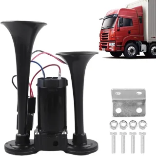 Luchtalarm truck 12V dubbele buis - ShopVlot