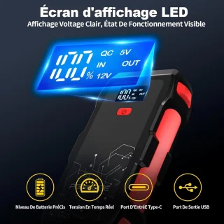 MELVRA Jumpstarter Accubooster 6000A 12V 26800mAh