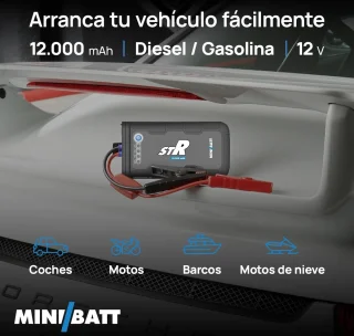 MiniBatt STR12 12V Startkabels 12.000 mAh