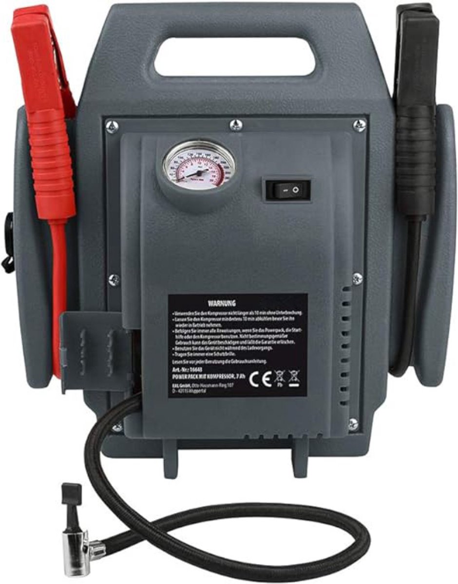 MKSS® Jumpstarter met Compressor Grijs