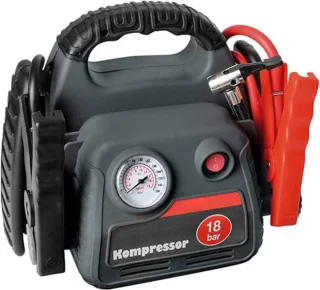 MKSS Jumpstarter met Compressor Grijs Rood