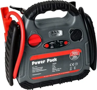 MKSS Jumpstarter met Compressor Grijs Rood