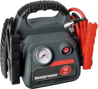 MKSS Jumpstarter met Compressor Grijs Rood