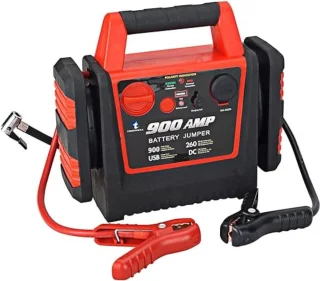 MKSS® Jumpstarter met Compressor Zwart/Rood
