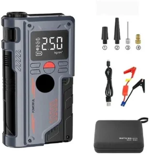 Multifunctionele jumpstarter voor auto, zwart