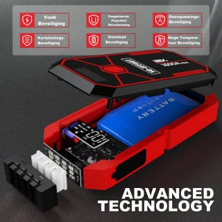 NO-EFFORT Auto Jumpstarter 12V 1600A 18000mAh