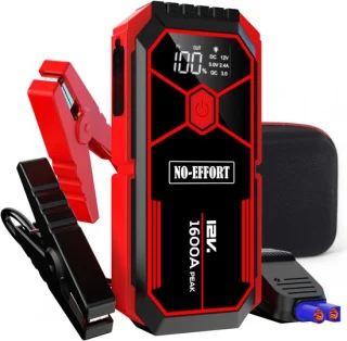 NO-EFFORT Auto Jumpstarter 12V 1600A 18000mAh