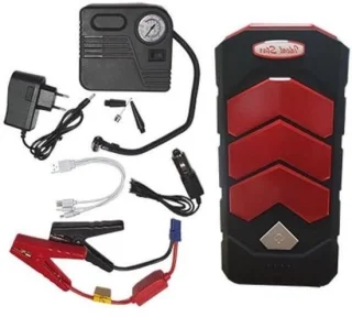 Noodstarter met compressor – accubooster – zwart