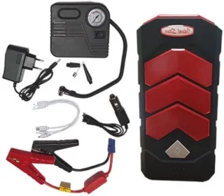Noodstarter met compressor zwart