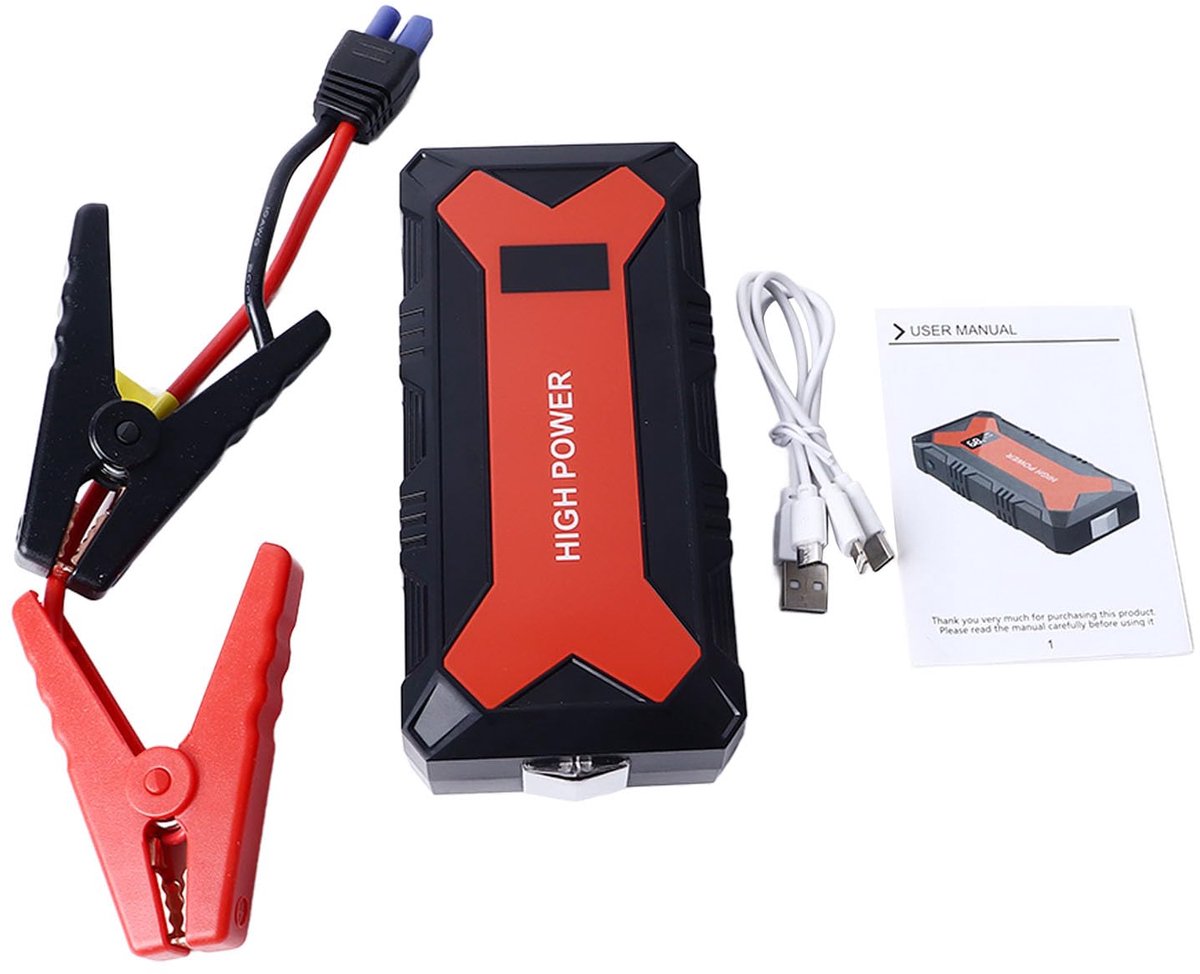 De Portable Power 30000mAh Jump Starter Car Battery Booster in één oogopslag
